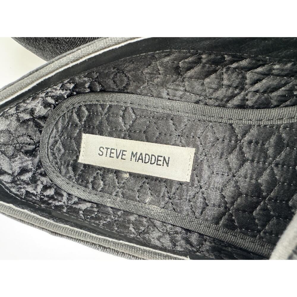 Steve Madden Men’s Leonardo Embroidered Crown Loafers Size 10 Black Velvet Shoes - Picture 6 of 13